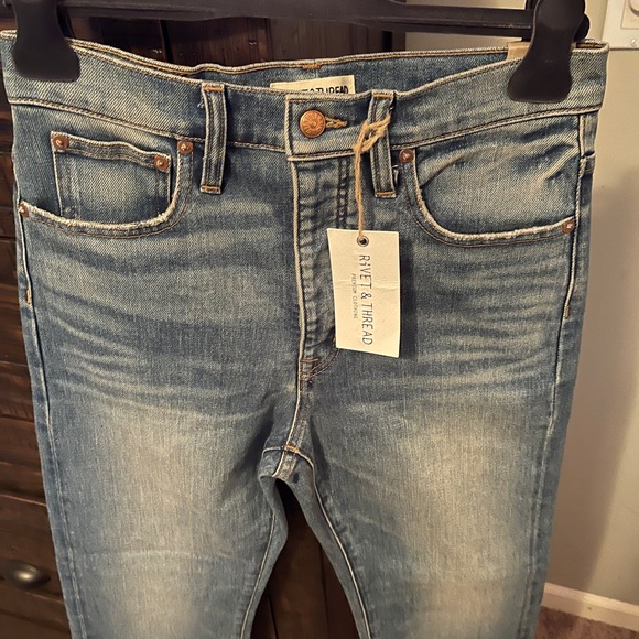 Madewell thread kick out crop - Picture 1 of 6